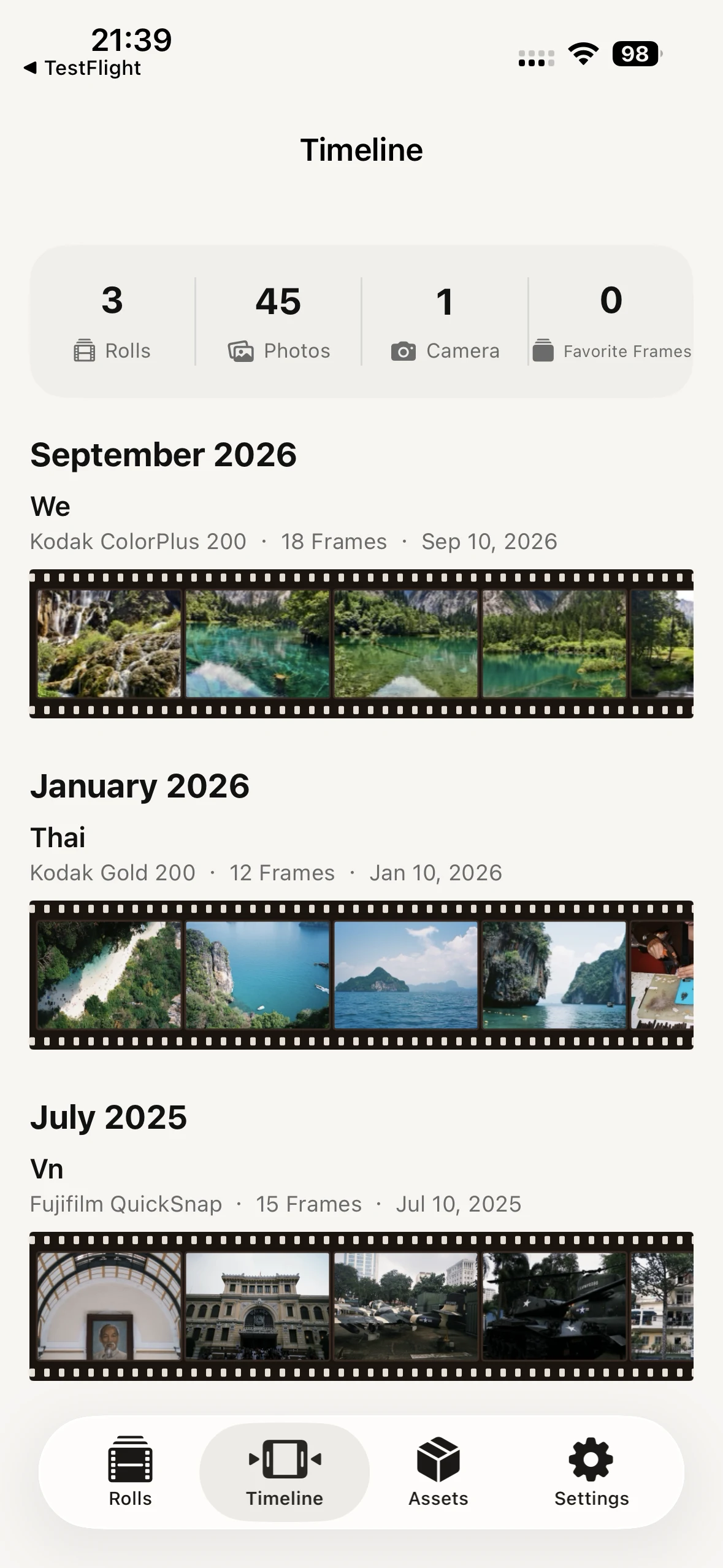 Roll36 timeline